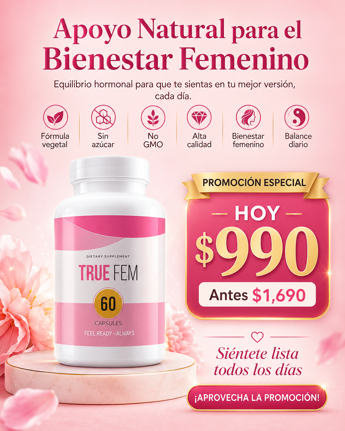 True Fem | Suplemento para Bienestar Femenino