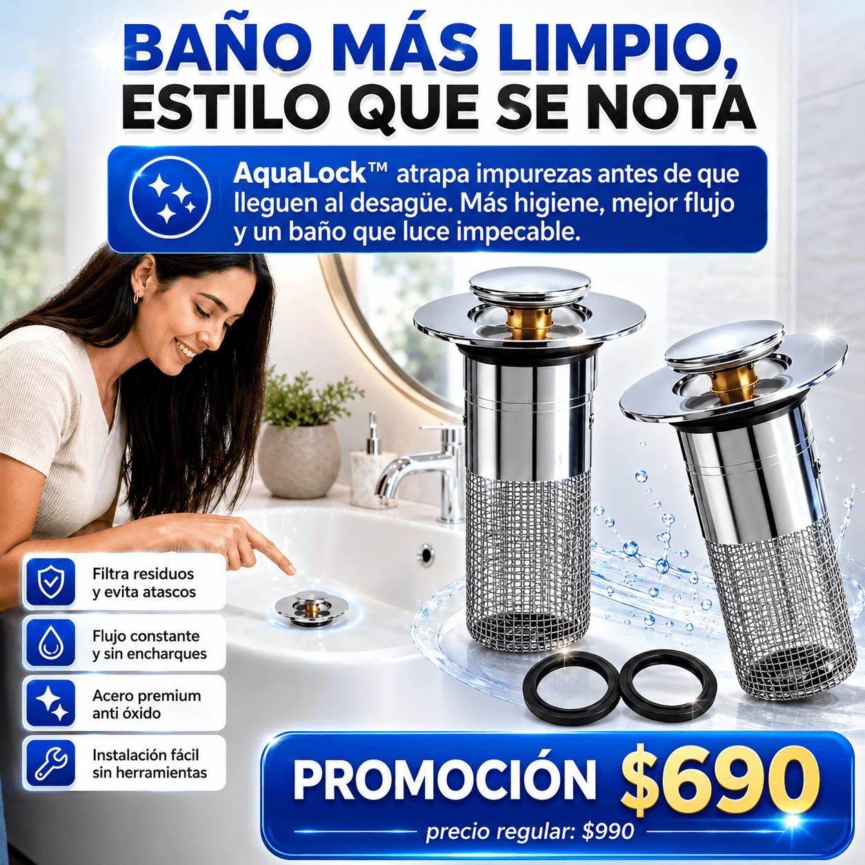 AquaLock ® | Tapon de Drenaje