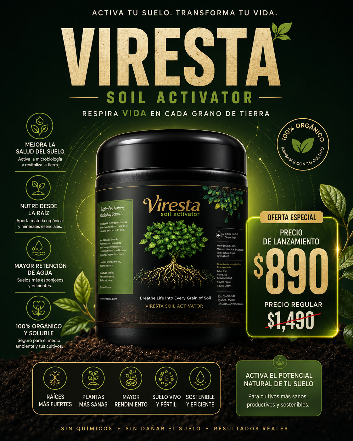 VIRESTA - ACTIVADOR DE TIERRA PREMIUM