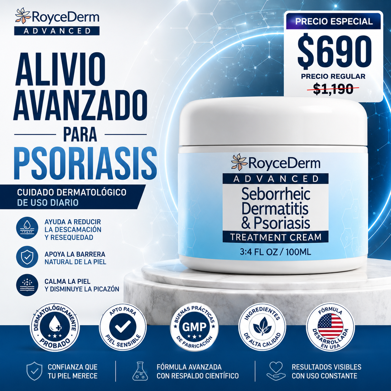 Roycederm®  - Crema Reparadora para Dermatitis