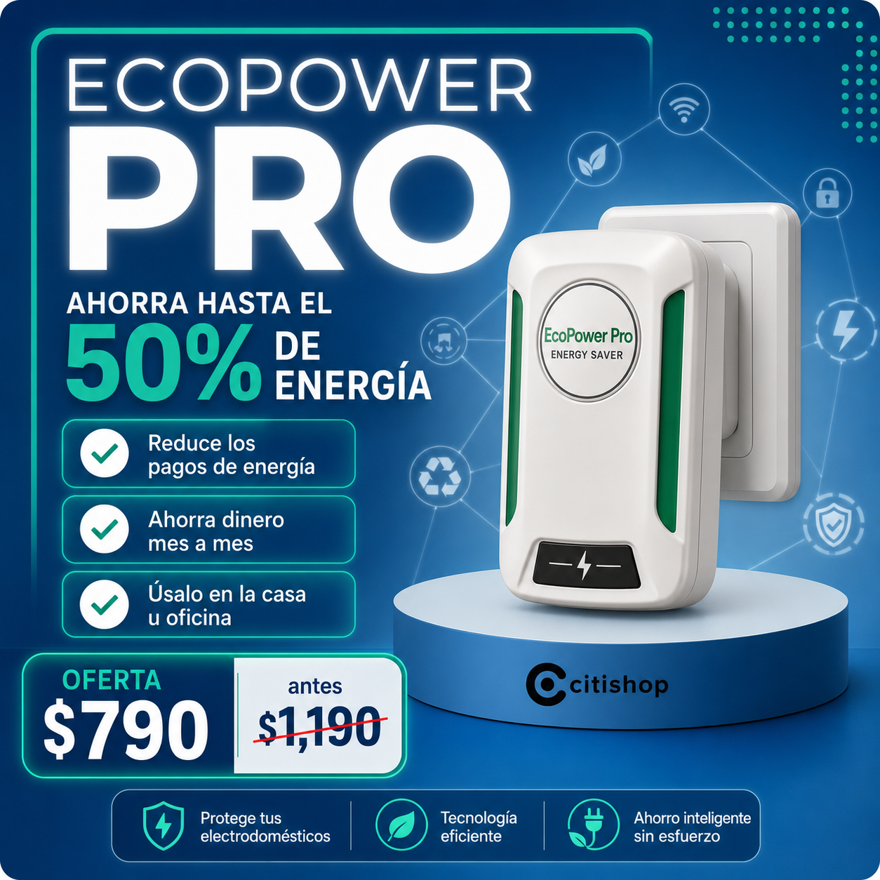 EcoPower Pro | Ahorrador de Energía