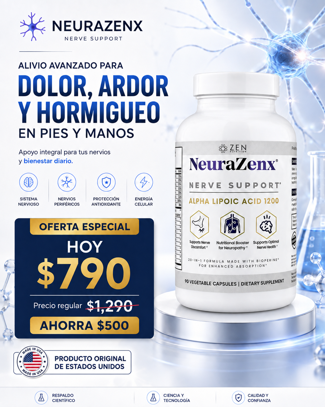 NeuraZenX Suplemento para la Salud Neurológica