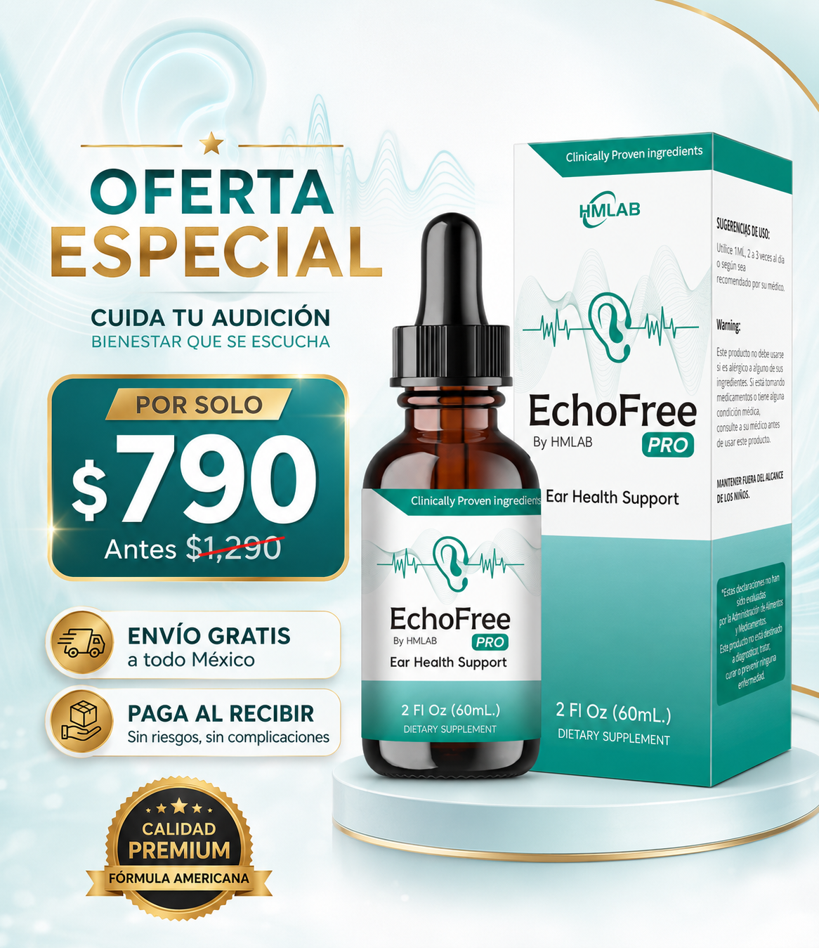 EchoFree - Gotas Para Aliviar El Zumbido