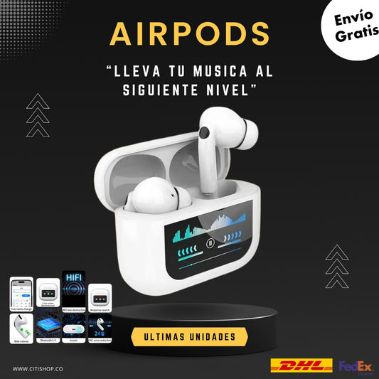 TouchPods Pro: Audífonos Inteligentes con Pantalla Táctil y Cancelación de Ruido