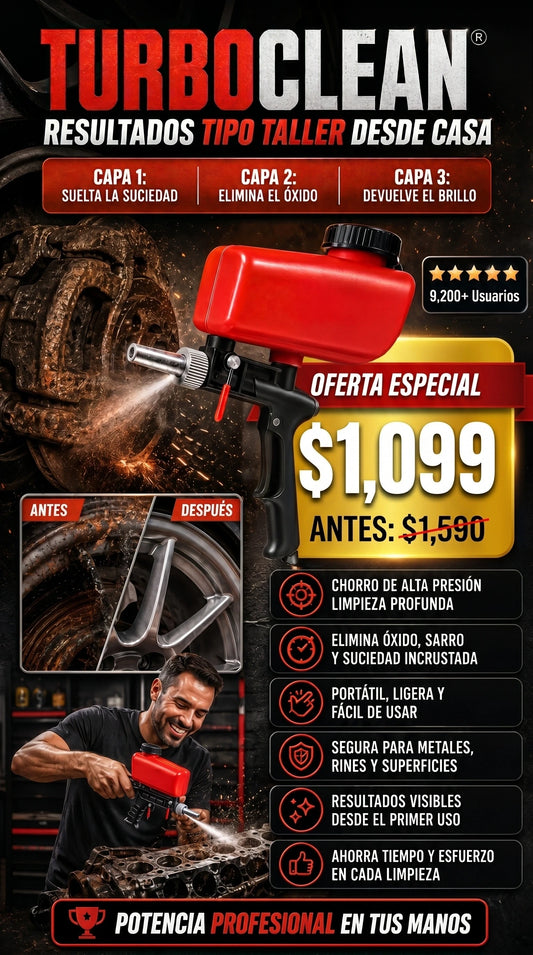 TurboClean® - Limpiador Portátil de Arena