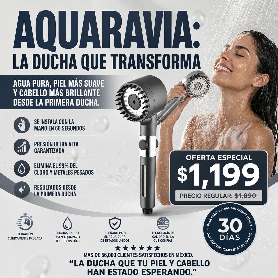 Aquaravia - Cabezal de Ducha con Filtro