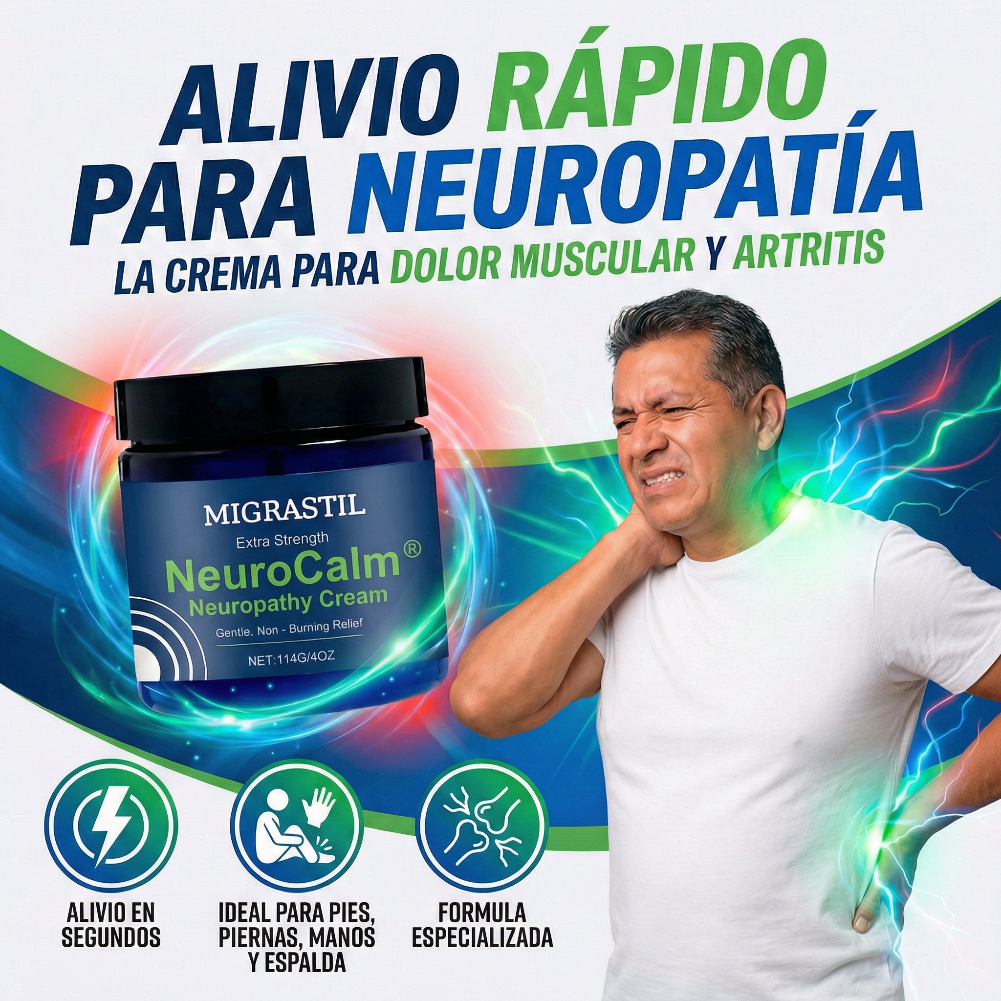 Crema Migrastil para Neuropatía - Calma el Ardor y Hormigueo en Minutos